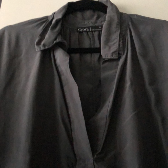 Gypsy 05 Silk Tunic Dress in Botanical gray ombré - Picture 2 of 8